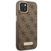 Guess GUHMP14MU4GPRW iPhone 14 Plus / 15 Plus 6.7 brązowy/brown hard case 4G Logo Plate MagSafe